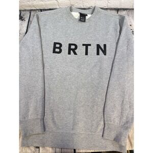Burton Snowboards Sweatshirt - Mens XS - Pullover Crewneck - Grey